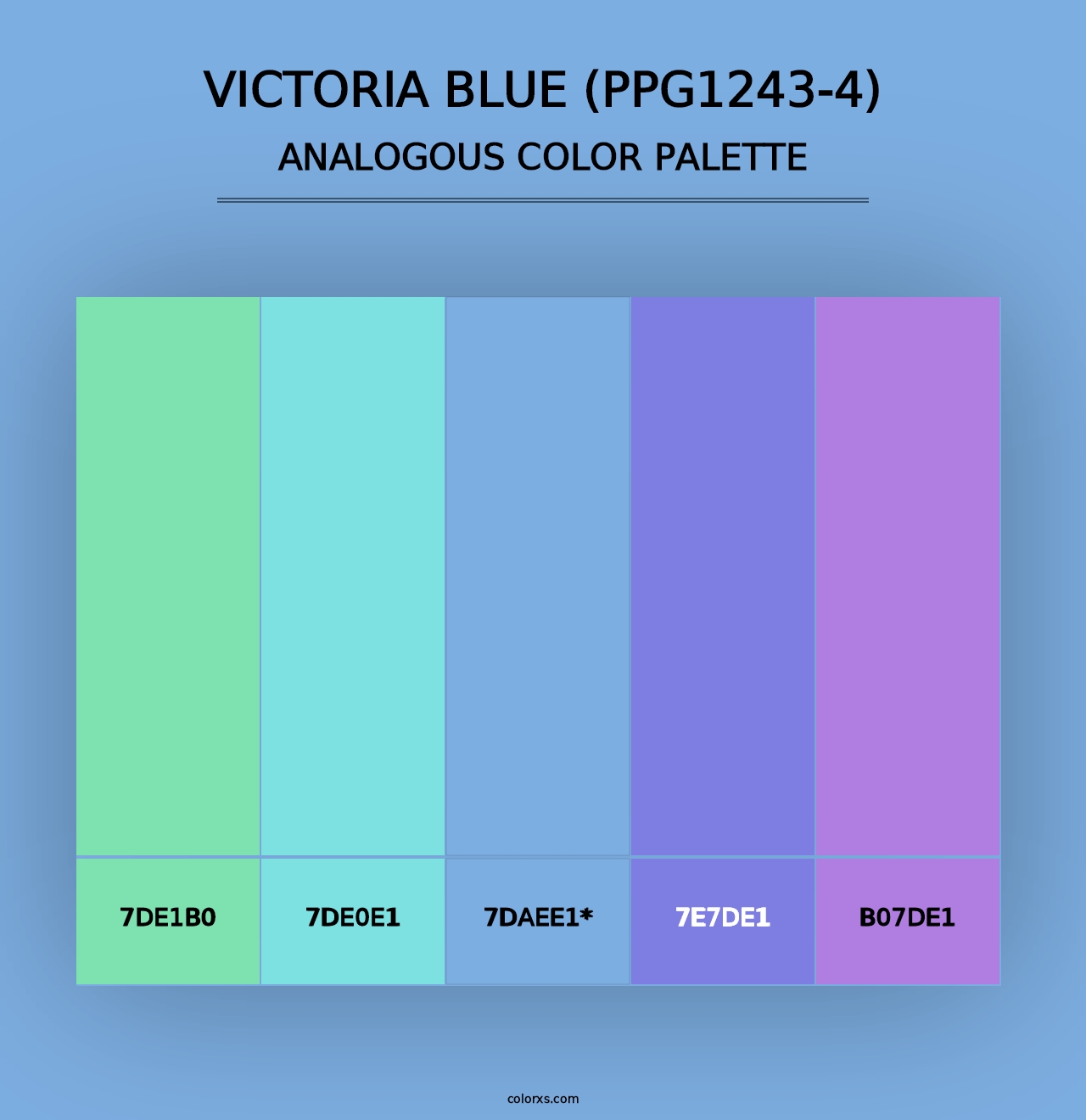 Victoria Blue (PPG1243-4) - Analogous Color Palette