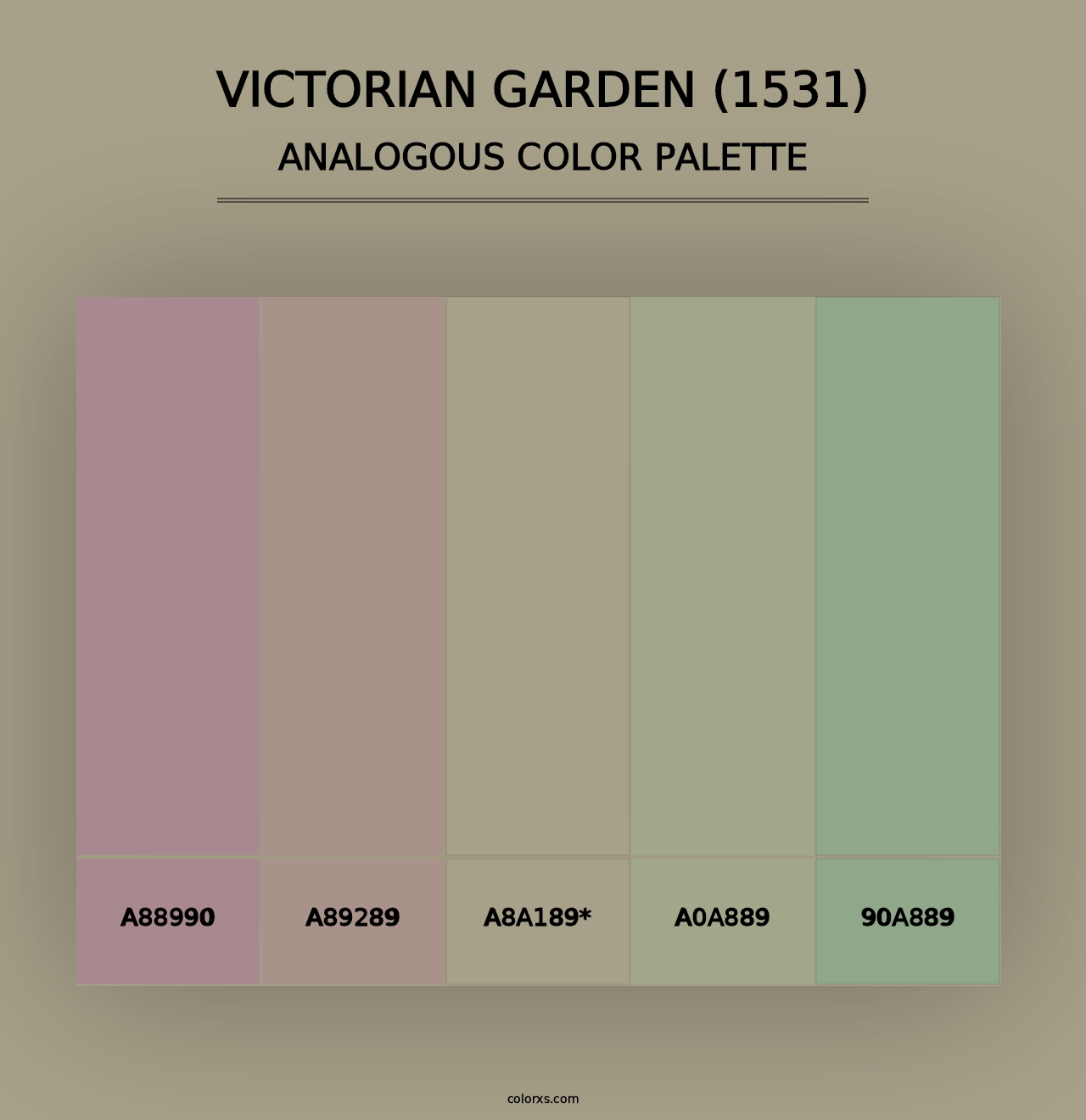 Victorian Garden (1531) - Analogous Color Palette