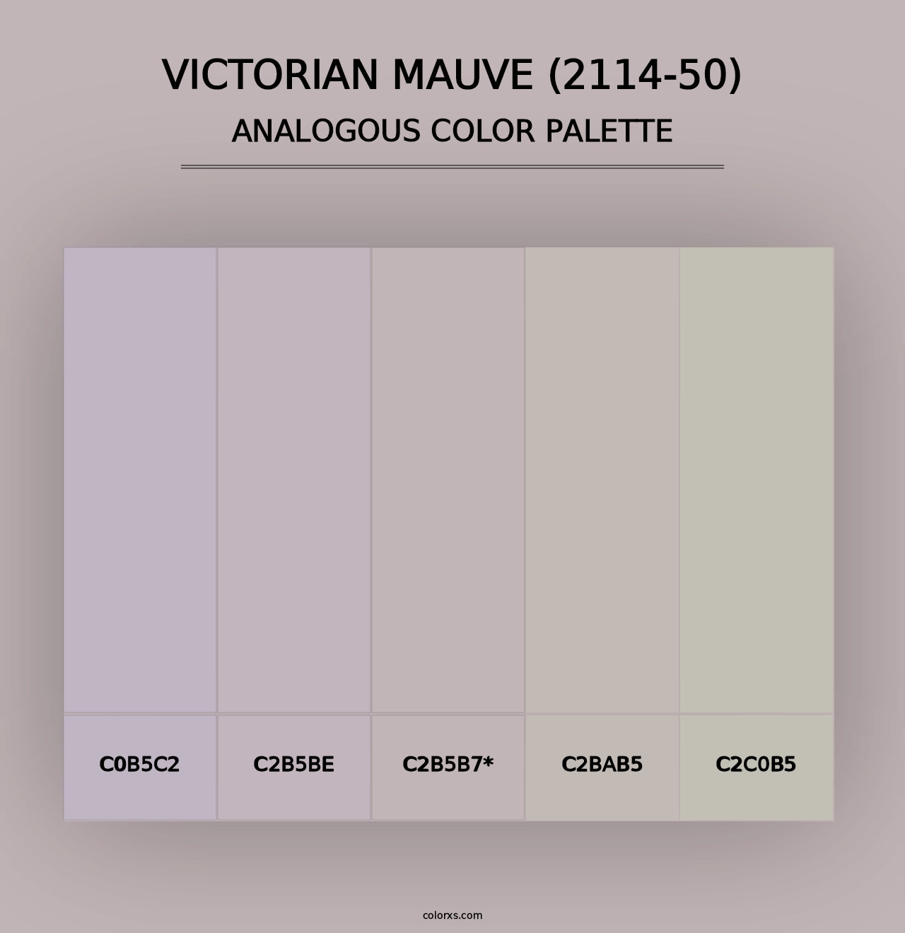 Victorian Mauve (2114-50) - Analogous Color Palette