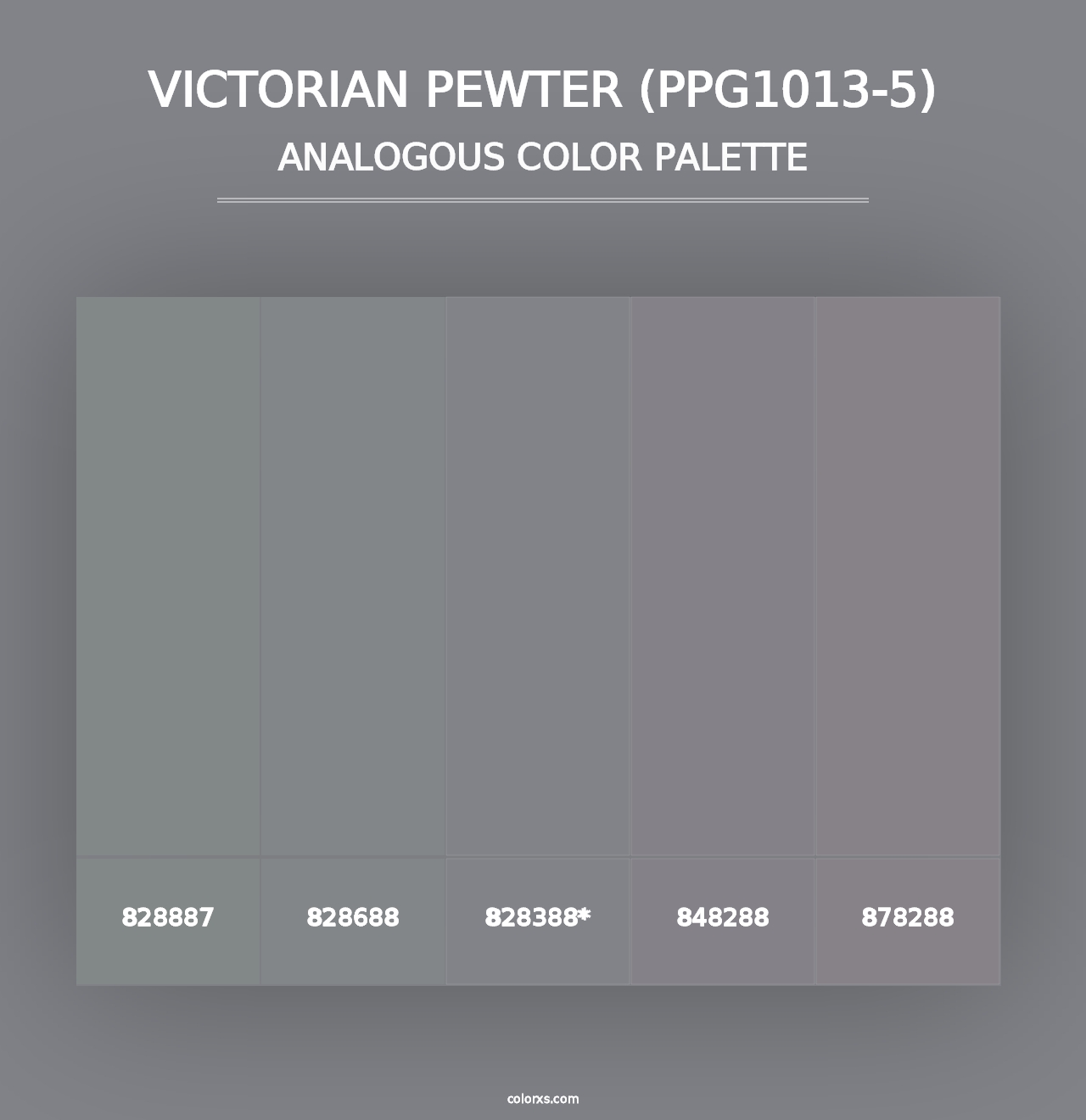 Victorian Pewter (PPG1013-5) - Analogous Color Palette