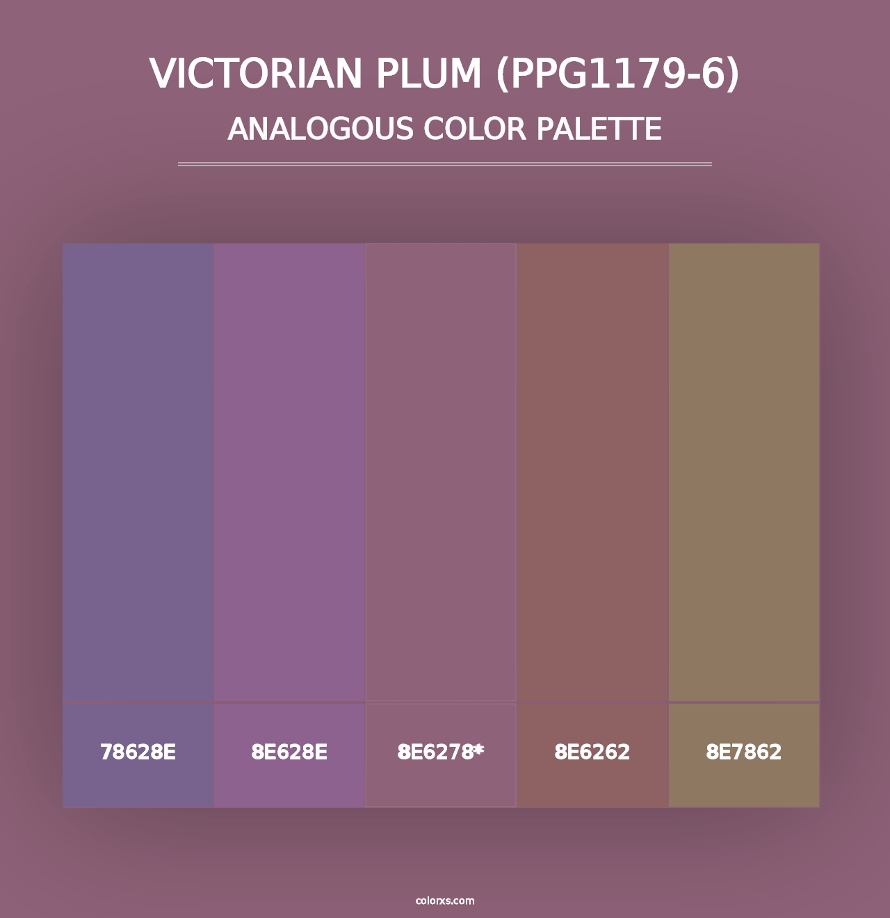 Victorian Plum (PPG1179-6) - Analogous Color Palette