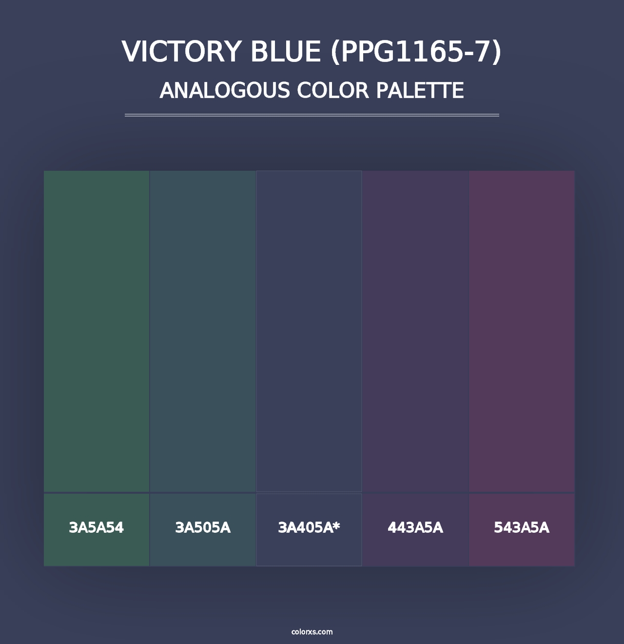 Victory Blue (PPG1165-7) - Analogous Color Palette