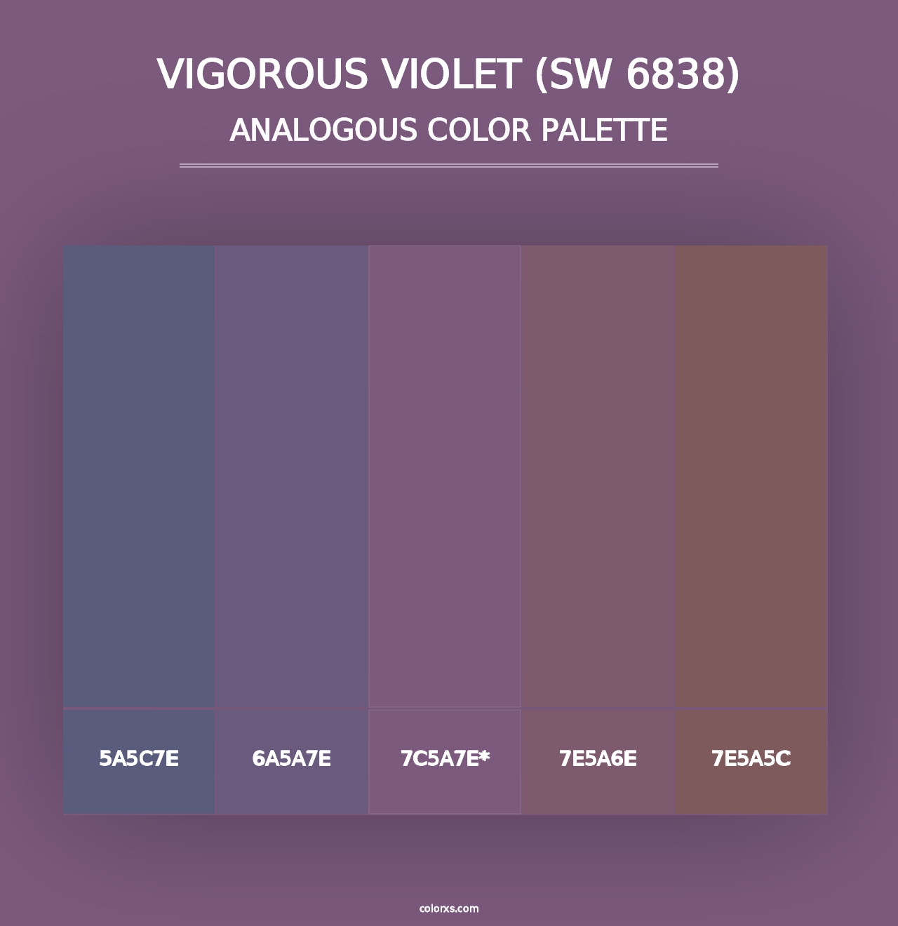 Vigorous Violet (SW 6838) - Analogous Color Palette