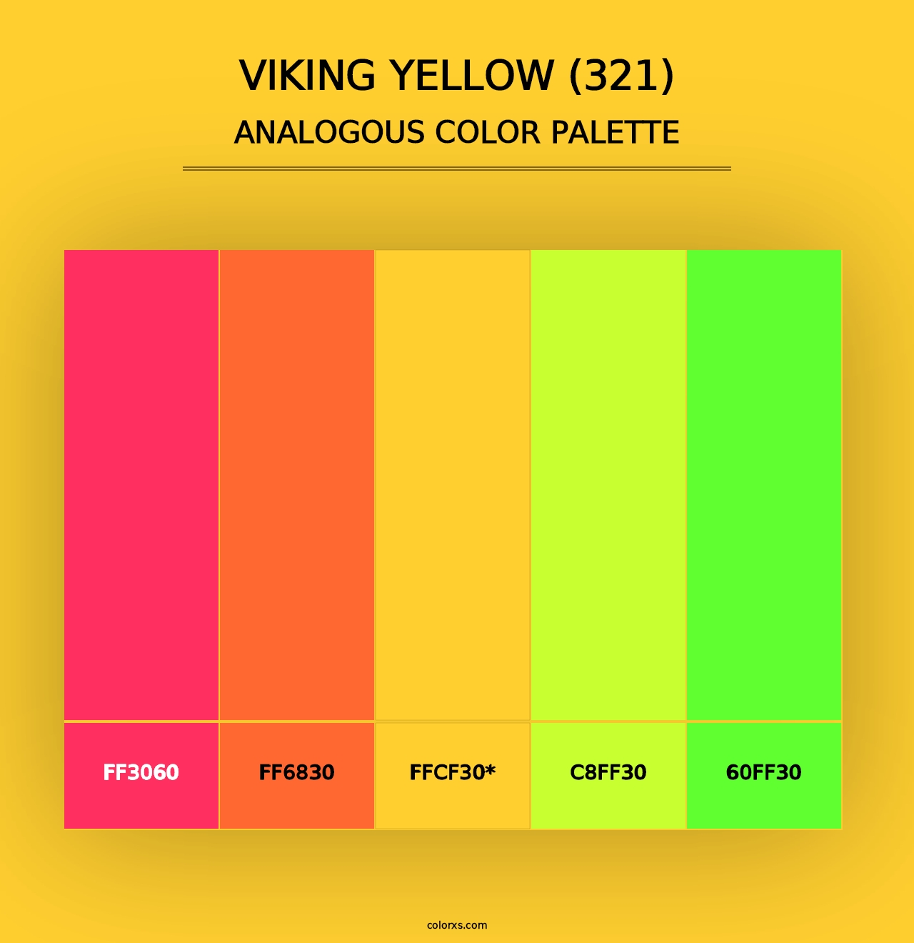 Viking Yellow (321) - Analogous Color Palette