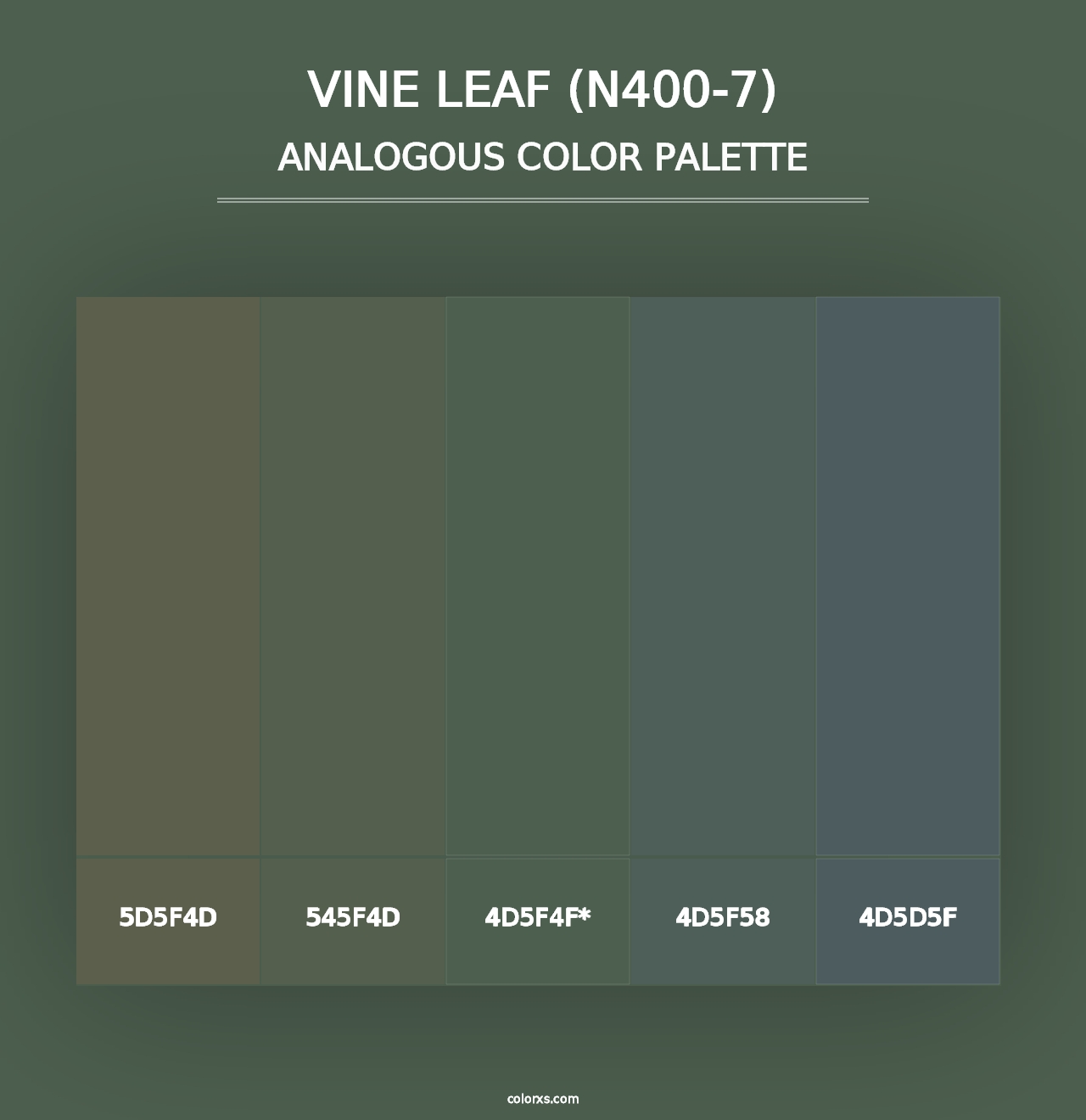 Vine Leaf (N400-7) - Analogous Color Palette