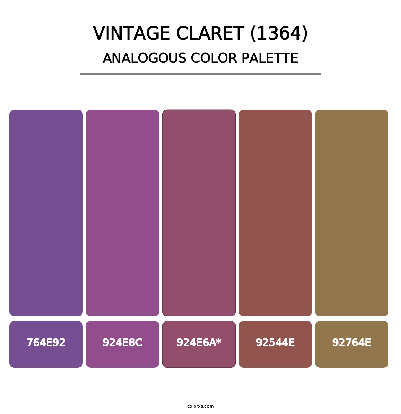 Vintage Claret (1364) - Analogous Color Palette