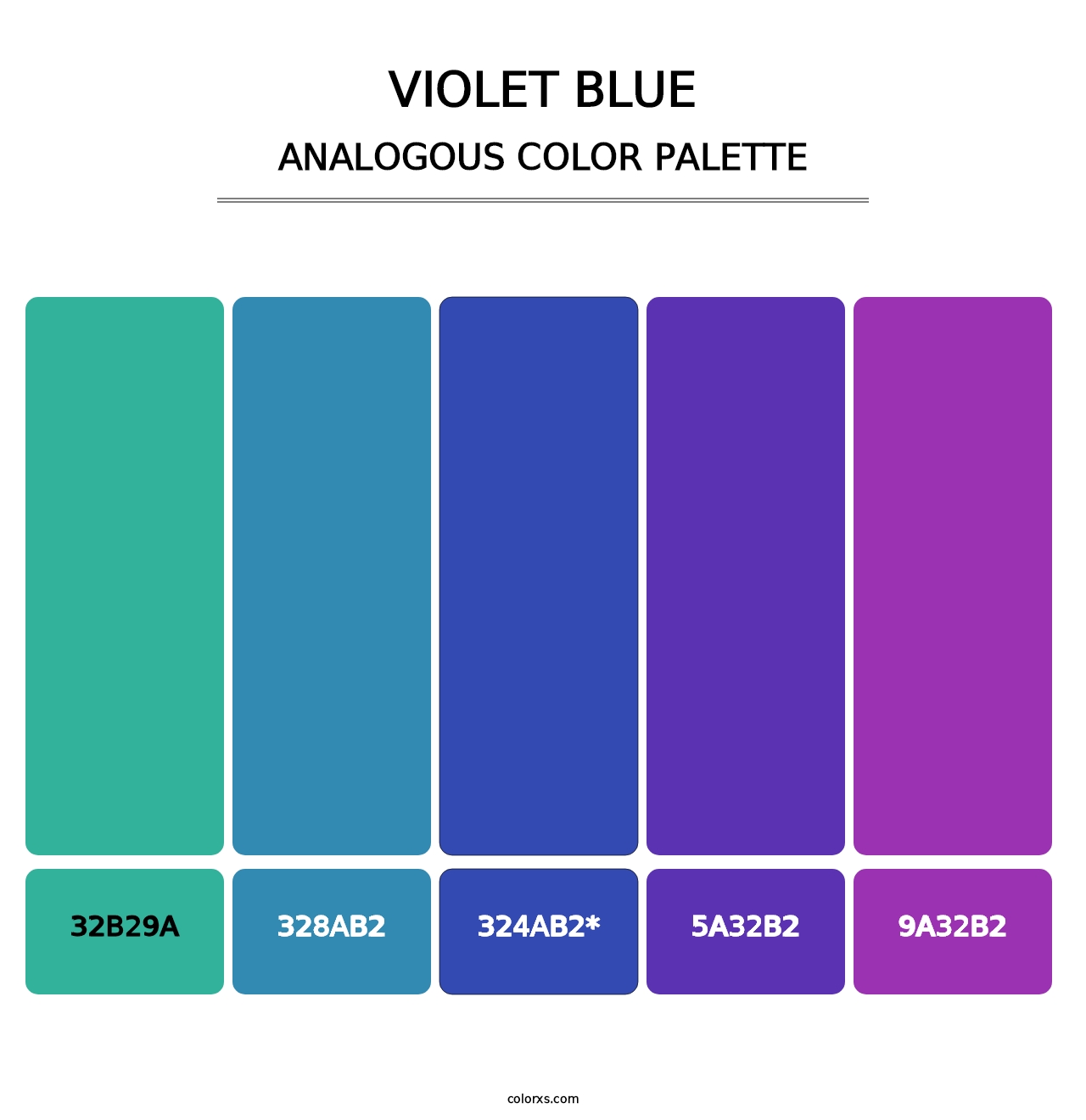 Violet Blue - Analogous Color Palette