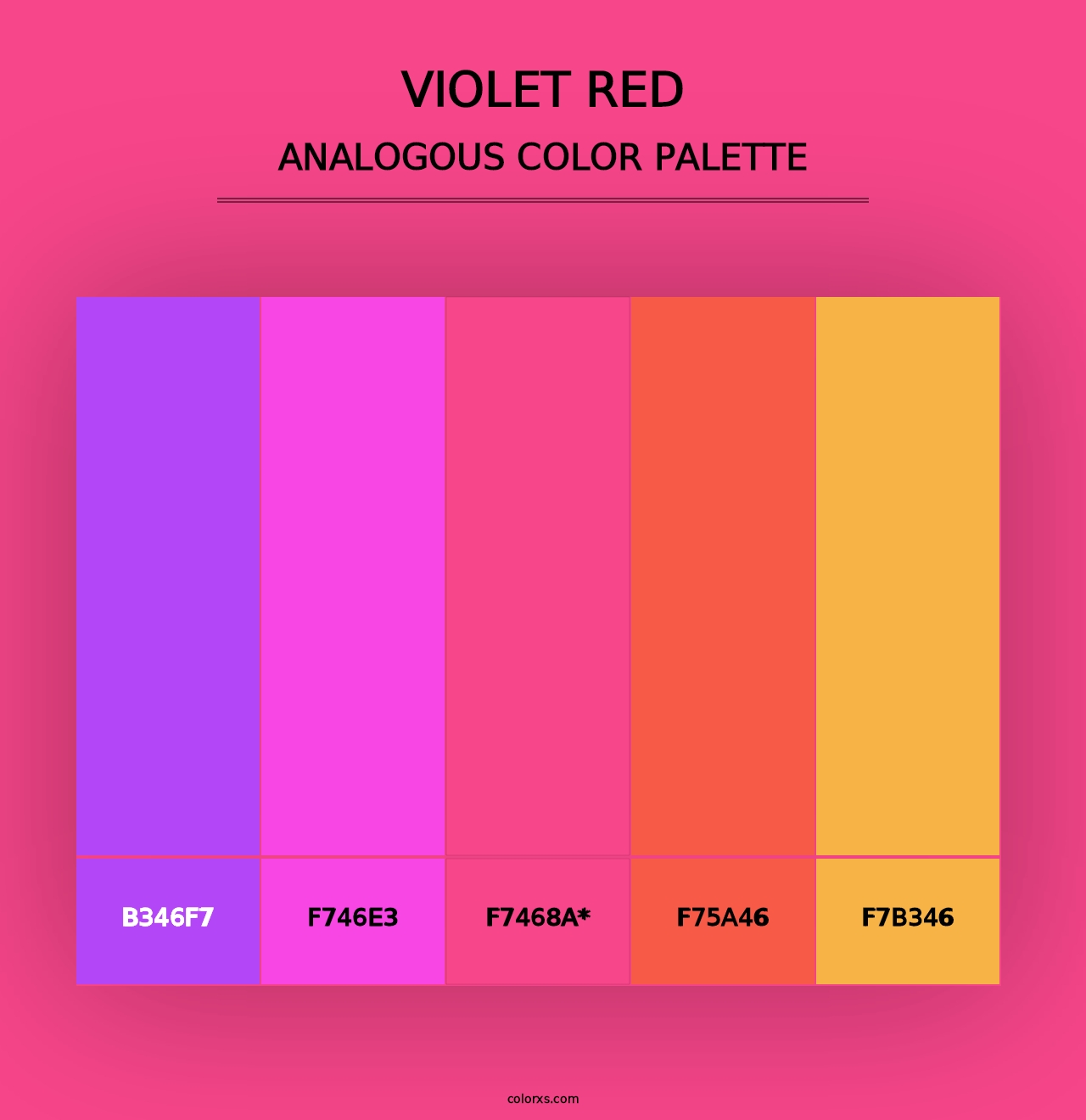 Violet Red - Analogous Color Palette