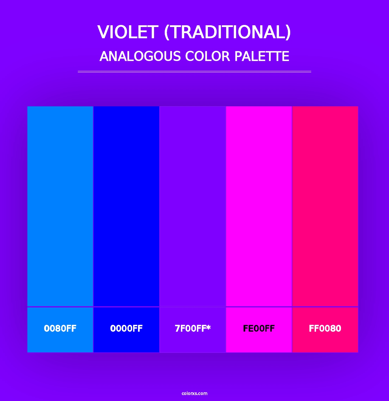 Violet (traditional) - Analogous Color Palette