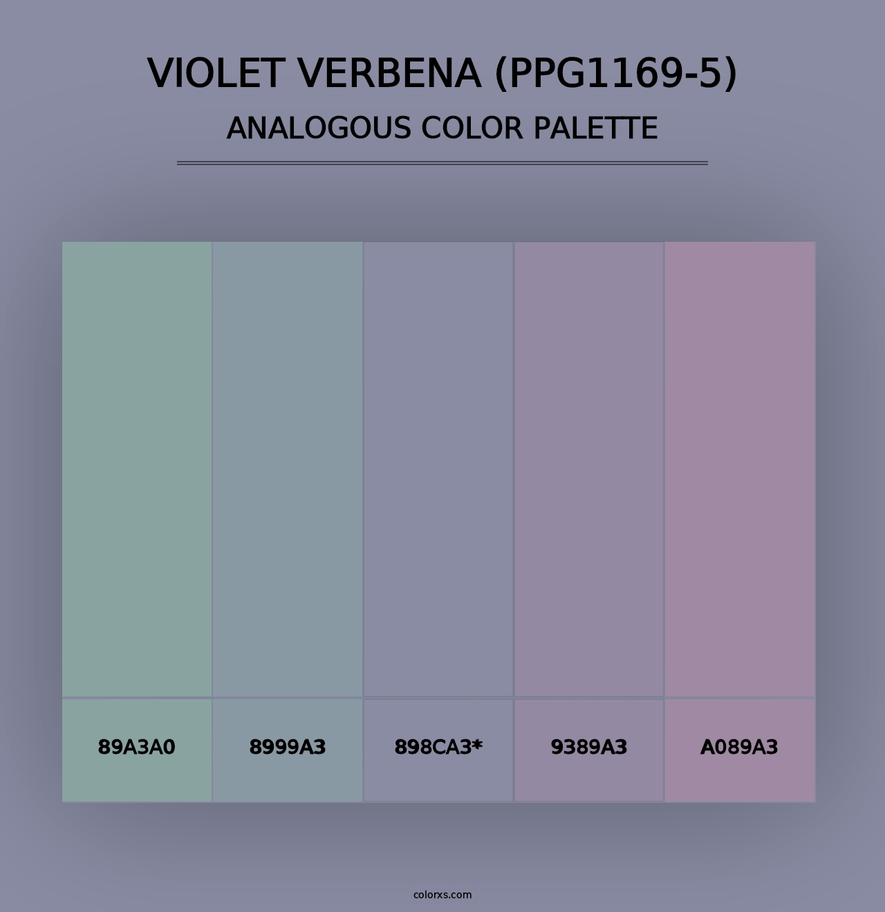 Violet Verbena (PPG1169-5) - Analogous Color Palette