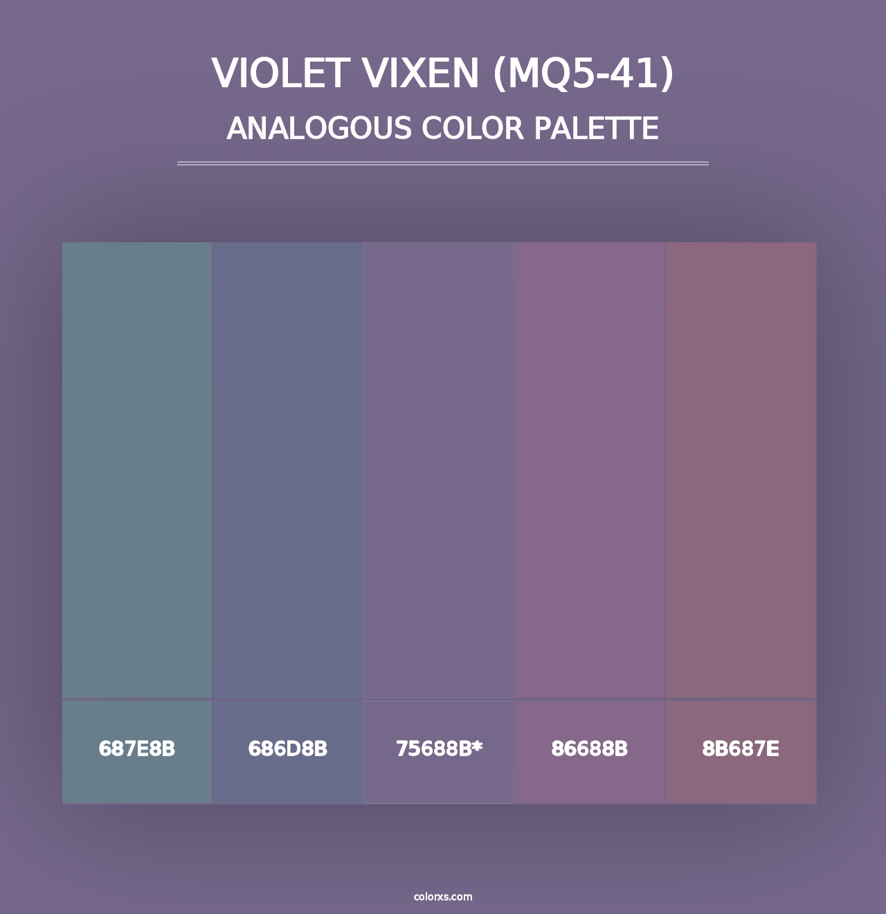 Violet Vixen (MQ5-41) - Analogous Color Palette