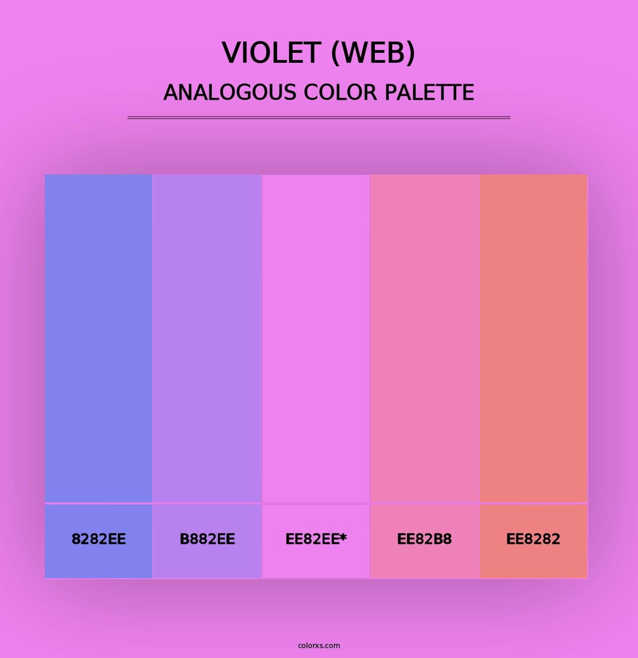 Violet (web) - Analogous Color Palette