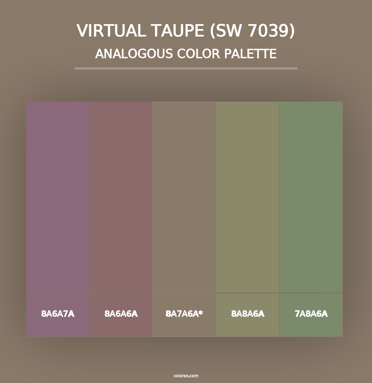 Virtual Taupe (SW 7039) - Analogous Color Palette