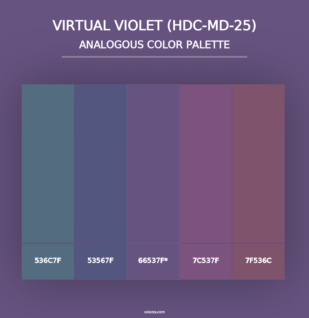 Virtual Violet (HDC-MD-25) - Analogous Color Palette