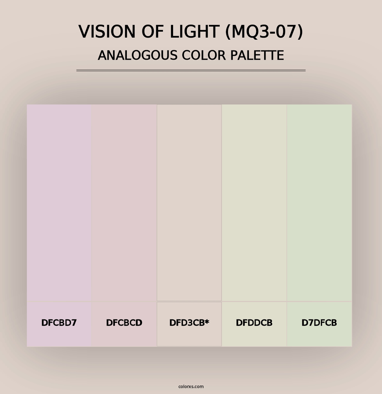 Vision Of Light (MQ3-07) - Analogous Color Palette