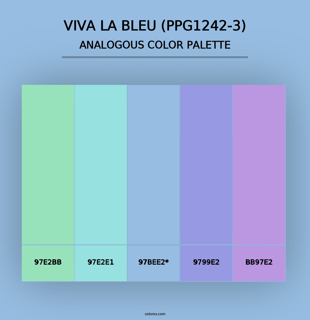 Viva La Bleu (PPG1242-3) - Analogous Color Palette