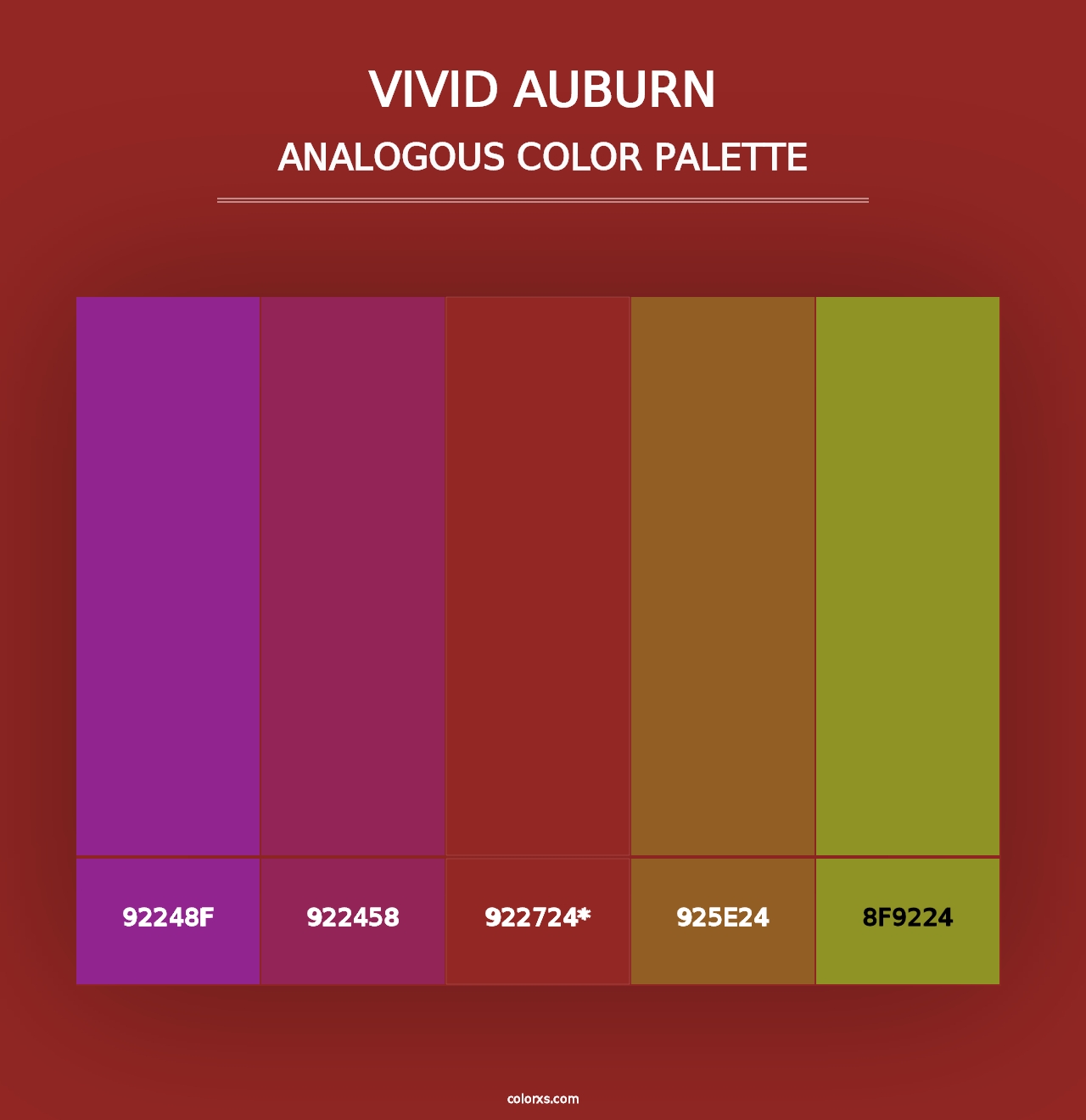 Vivid Auburn - Analogous Color Palette