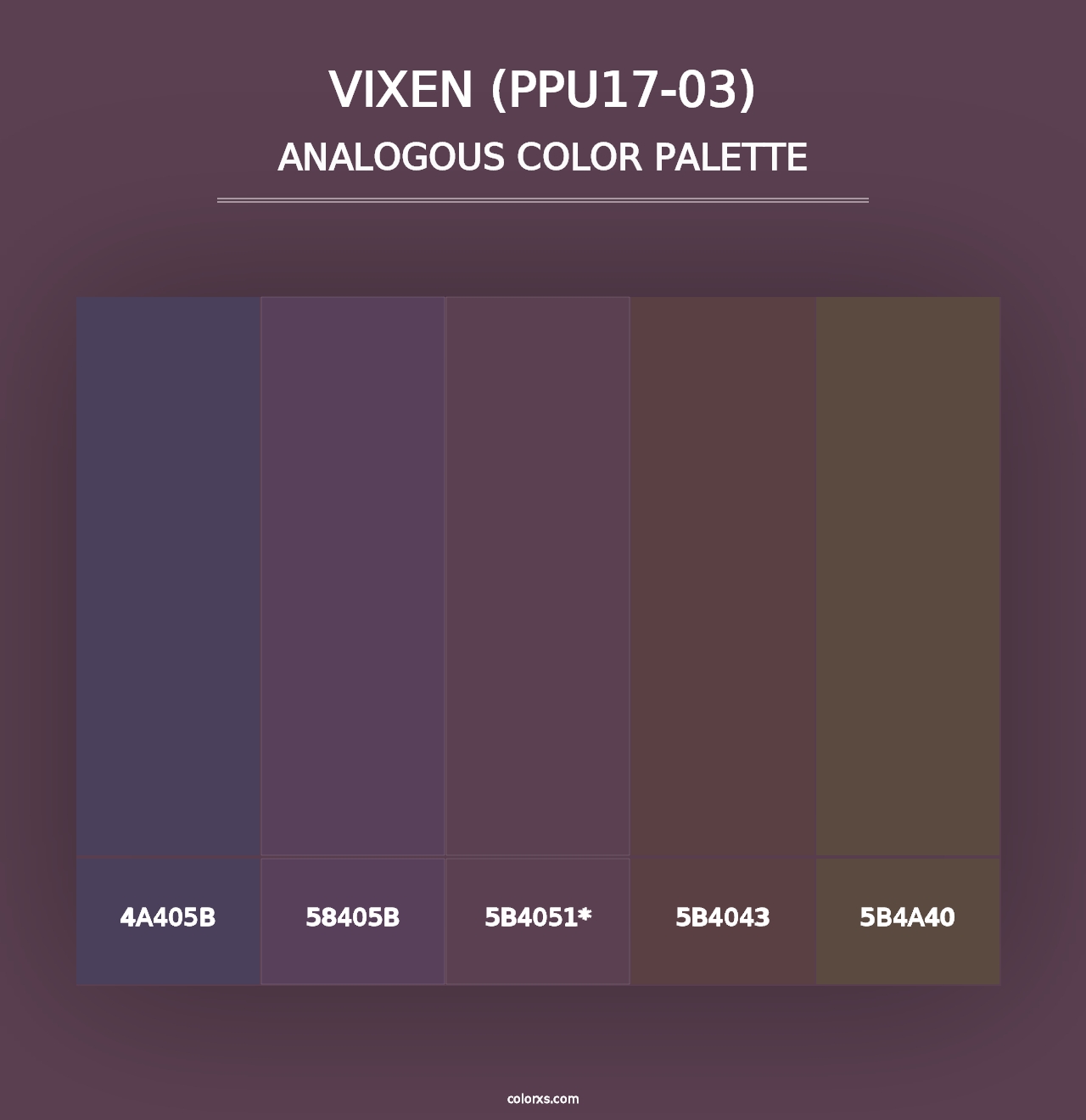 Vixen (PPU17-03) - Analogous Color Palette