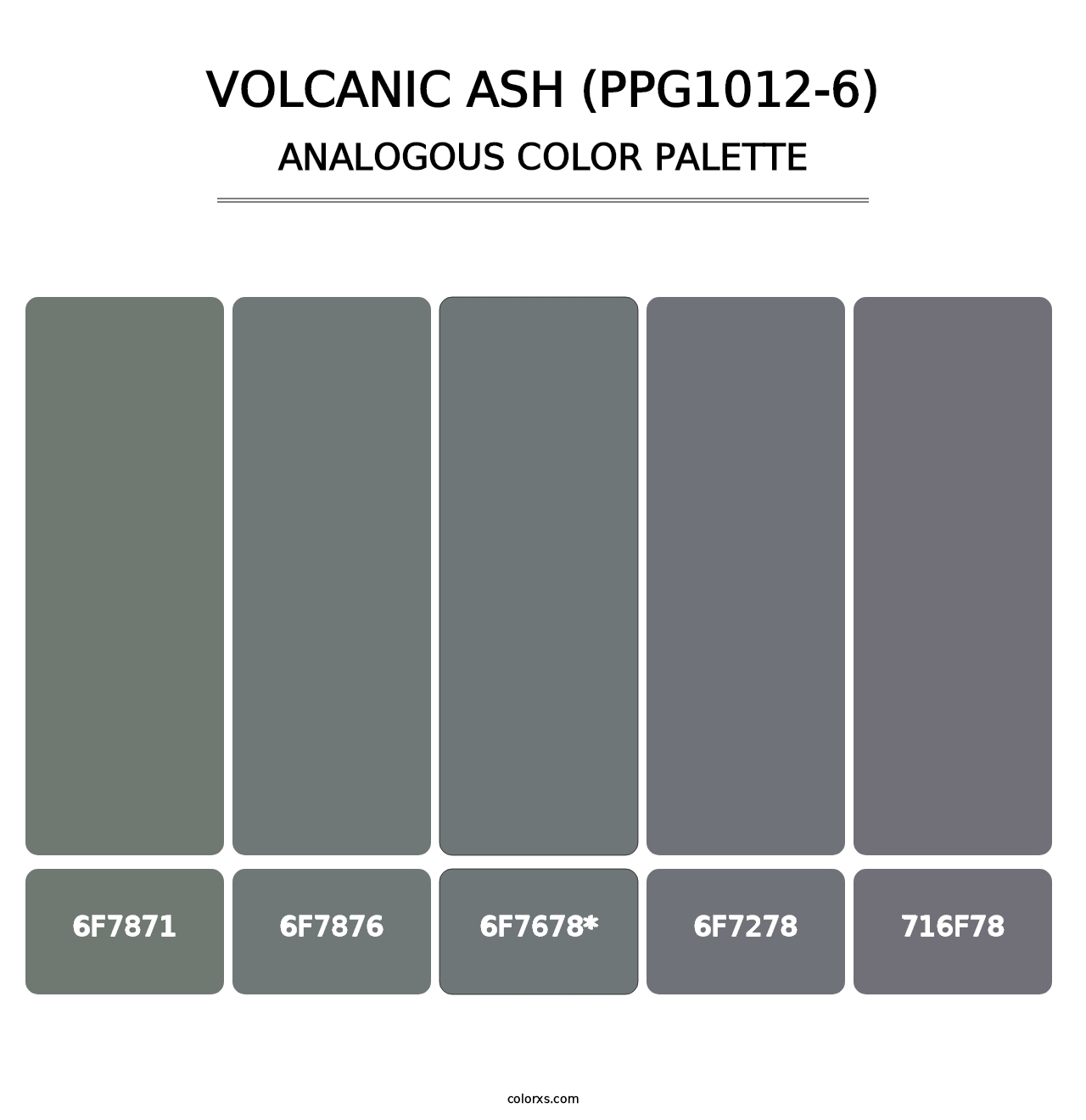 Volcanic Ash (PPG1012-6) - Analogous Color Palette