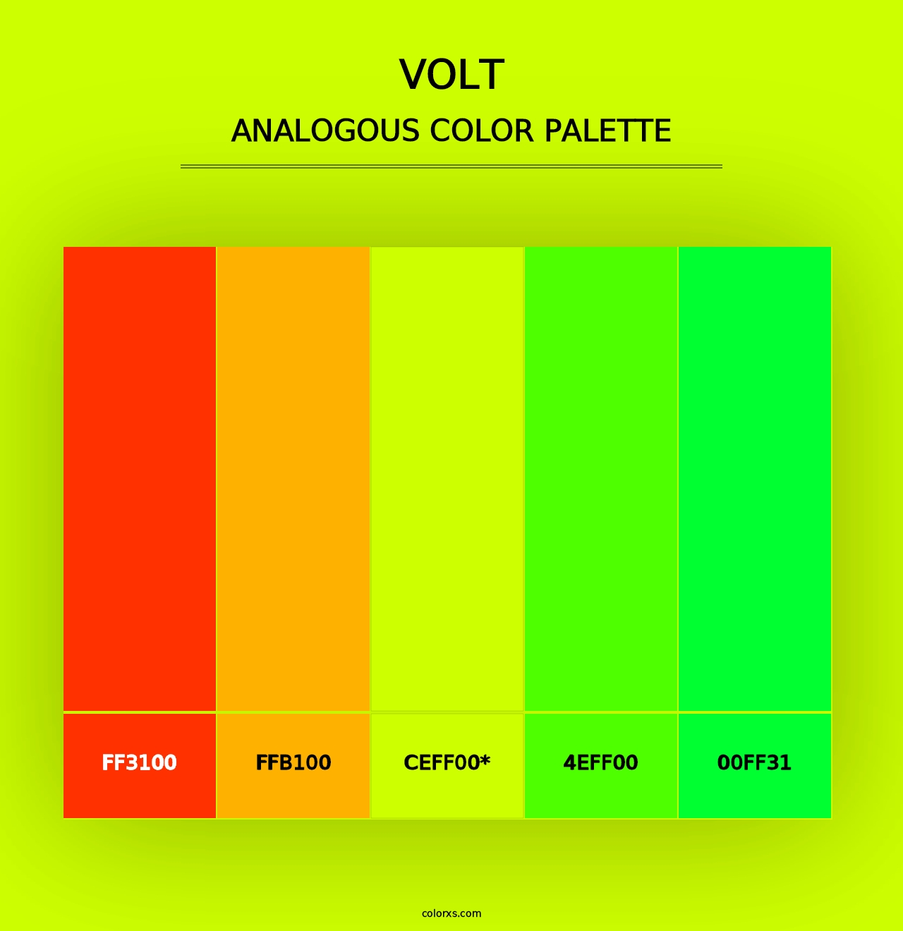 Volt - Analogous Color Palette