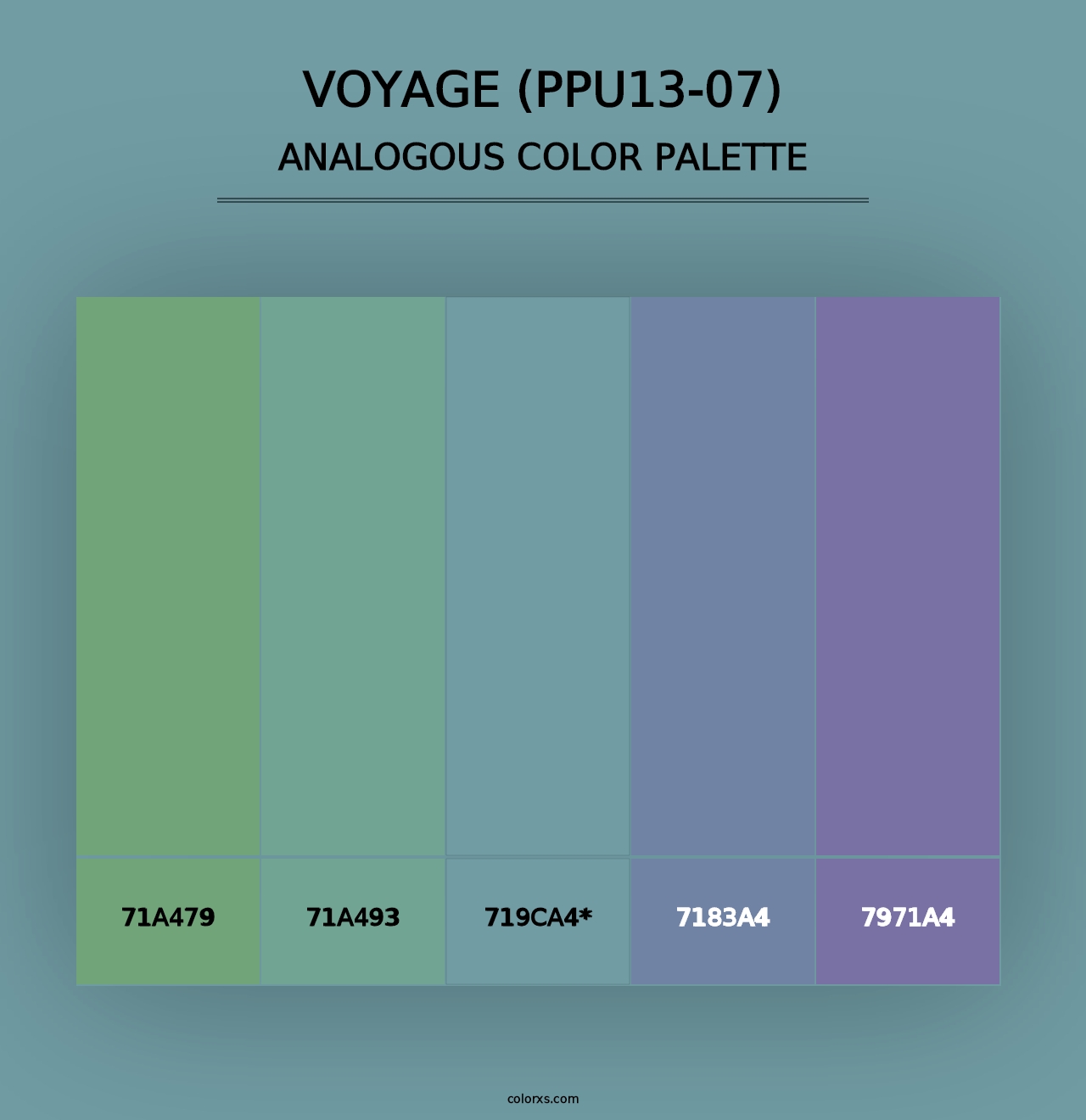 Voyage (PPU13-07) - Analogous Color Palette