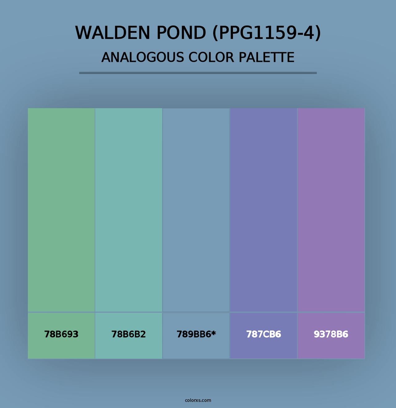 Walden Pond (PPG1159-4) - Analogous Color Palette