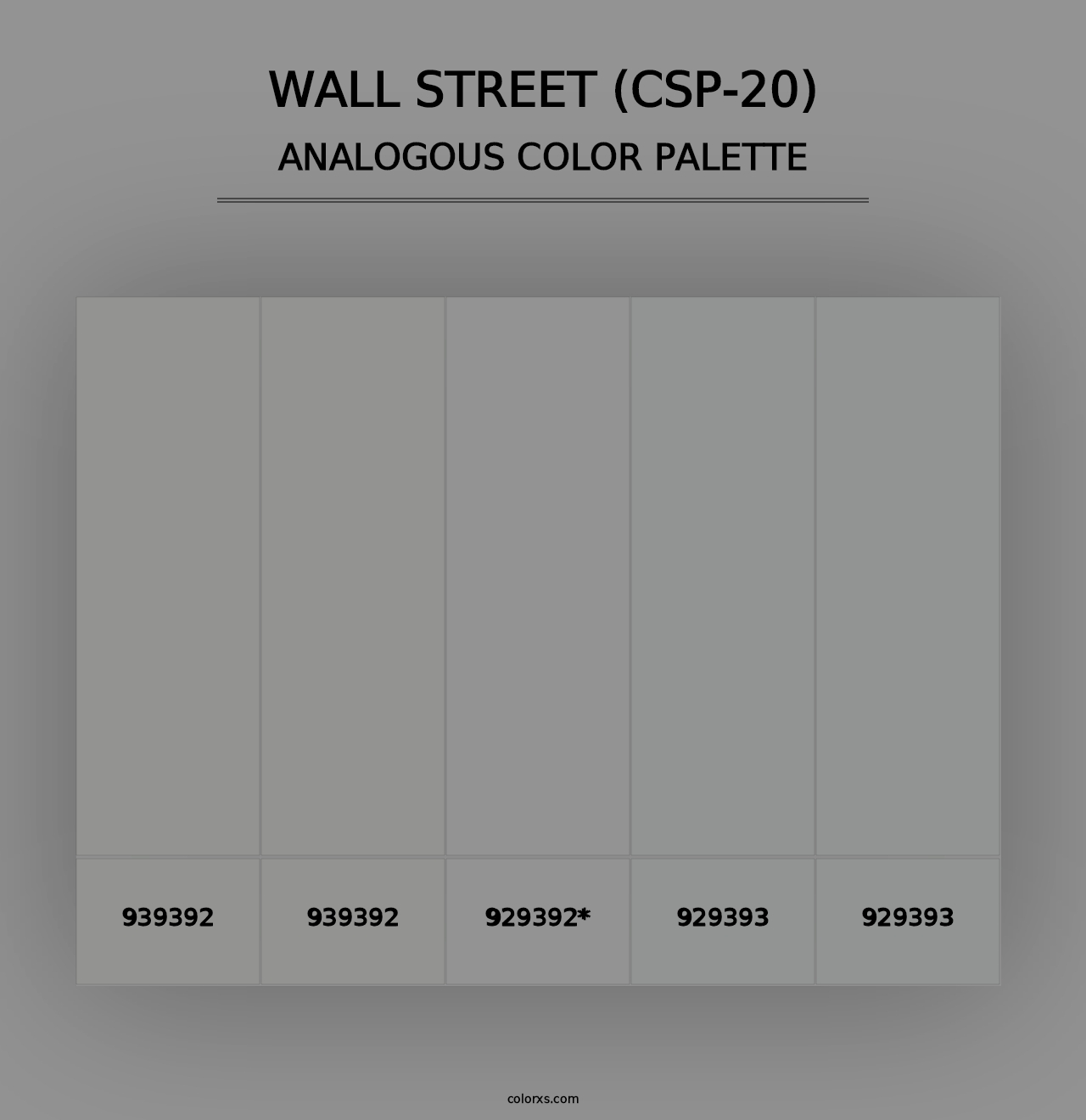 Wall Street (CSP-20) - Analogous Color Palette