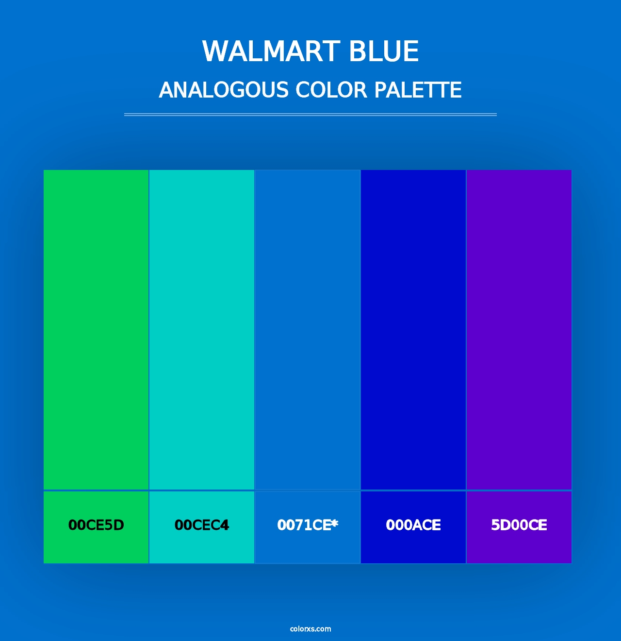 Walmart Blue - Analogous Color Palette