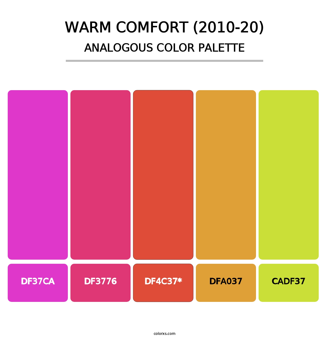 Warm Comfort (2010-20) - Analogous Color Palette