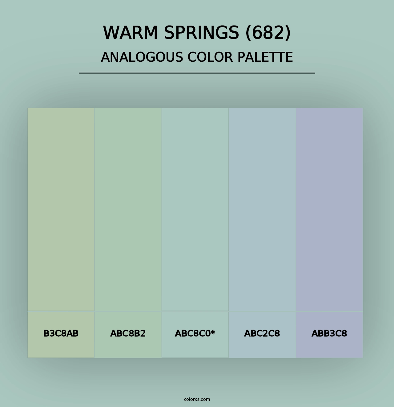 Warm Springs (682) - Analogous Color Palette