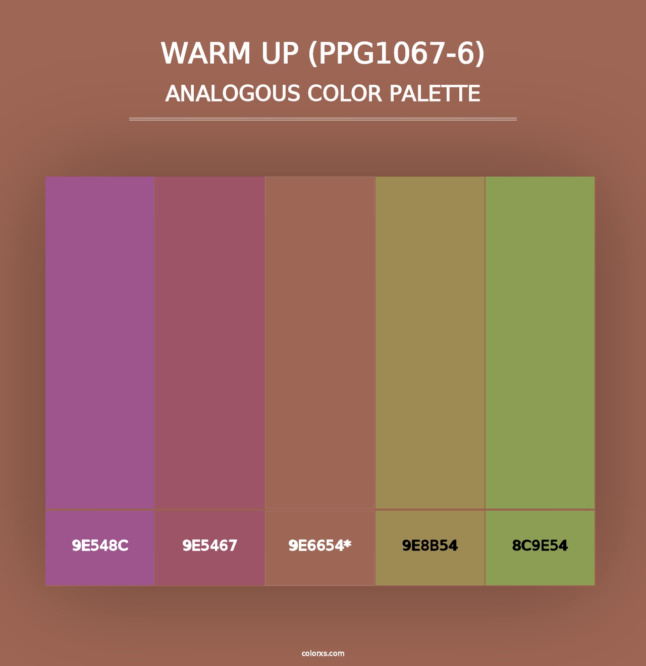 Warm Up (PPG1067-6) - Analogous Color Palette