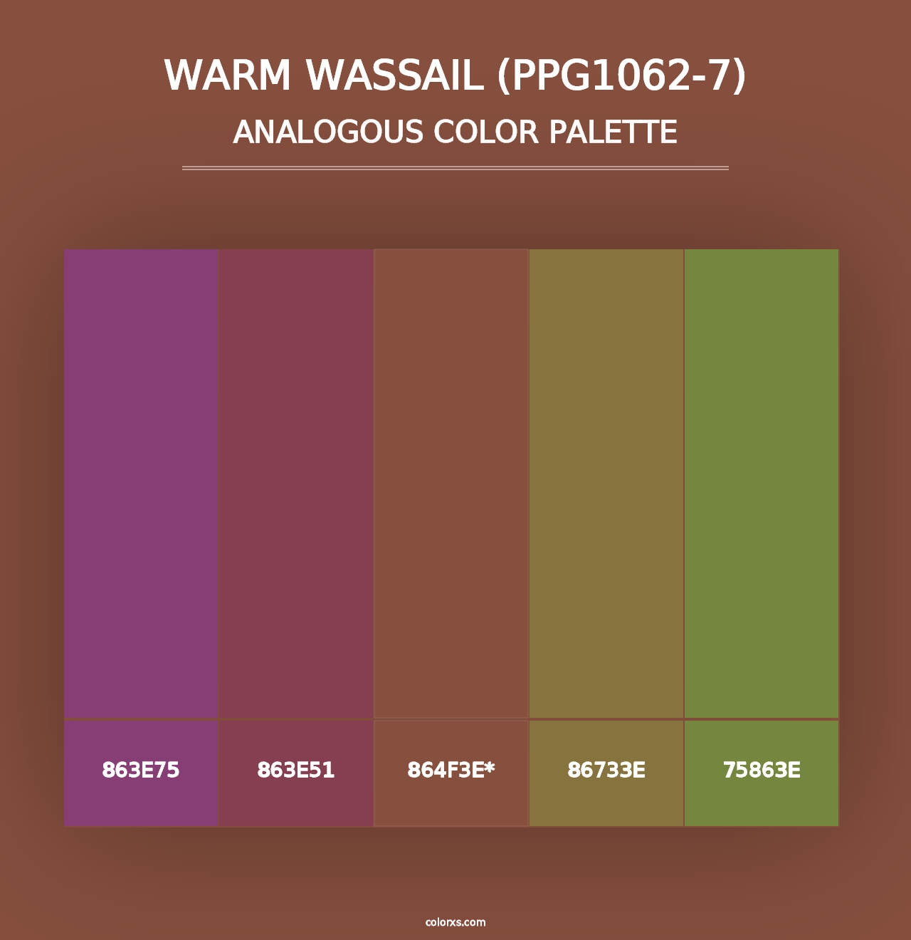 Warm Wassail (PPG1062-7) - Analogous Color Palette