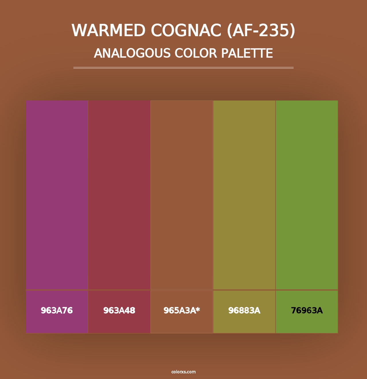 Warmed Cognac (AF-235) - Analogous Color Palette