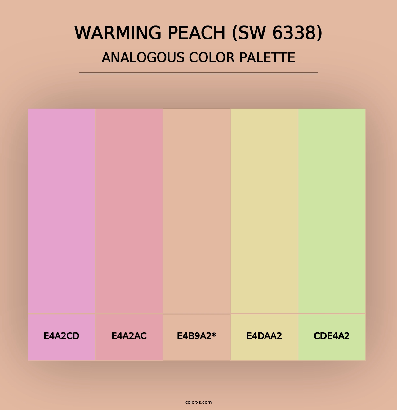 Warming Peach (SW 6338) - Analogous Color Palette