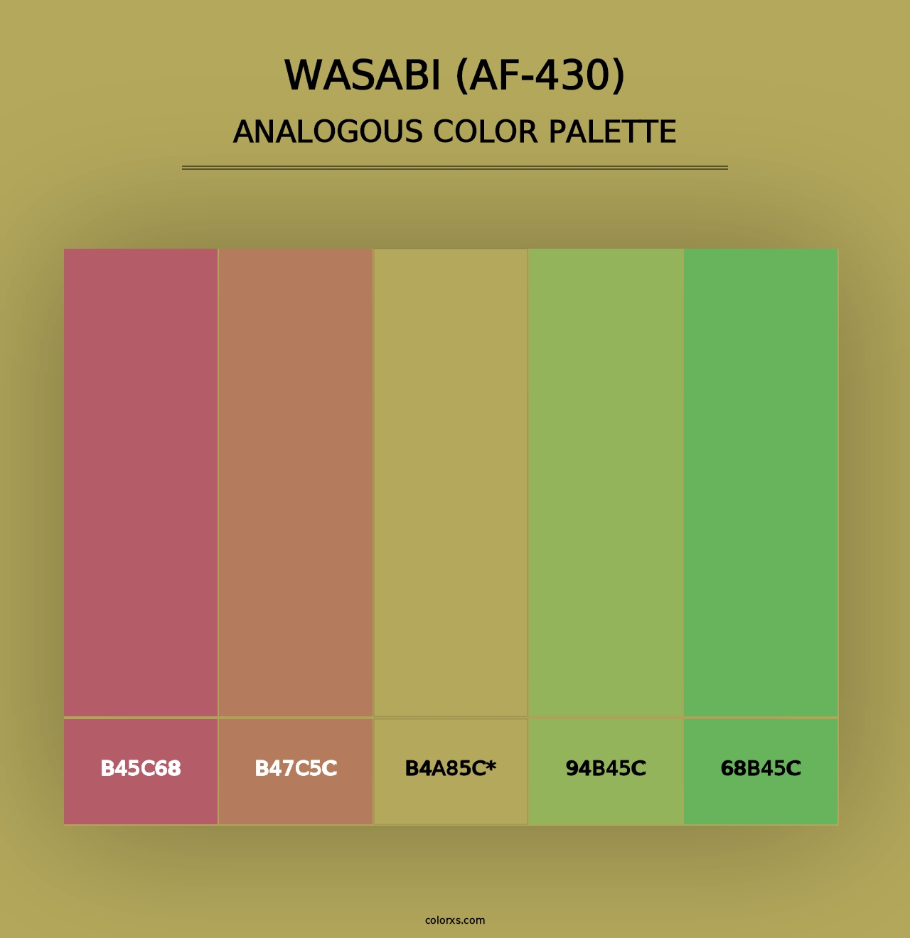 Wasabi (AF-430) - Analogous Color Palette