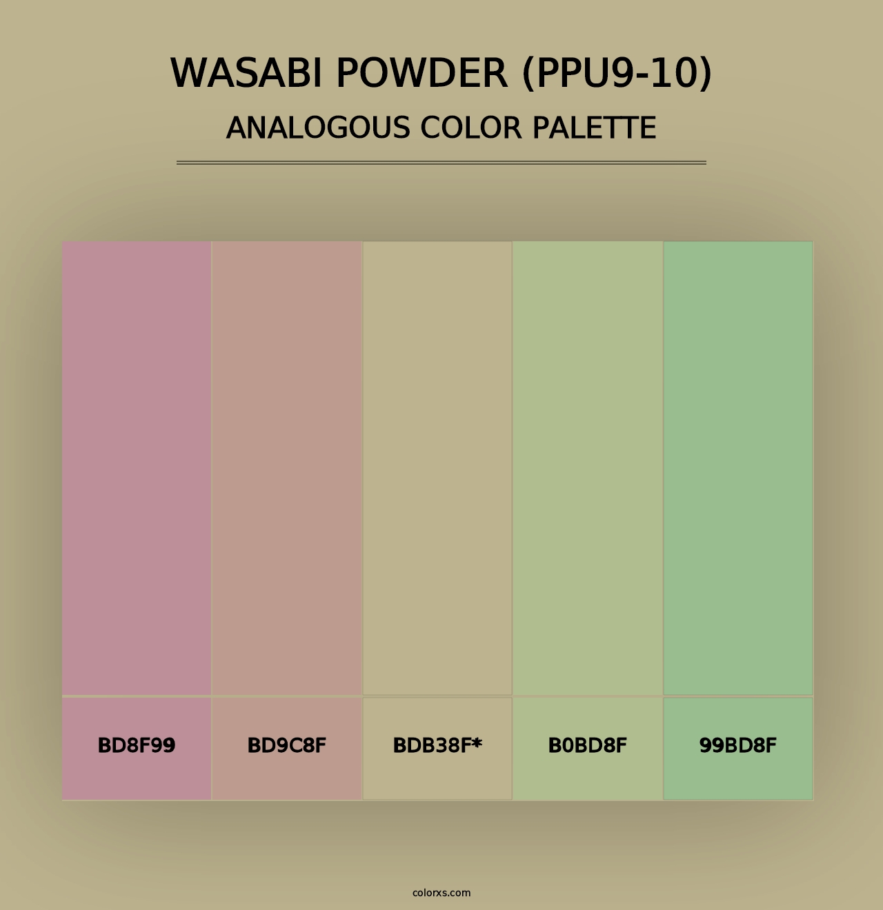 Wasabi Powder (PPU9-10) - Analogous Color Palette