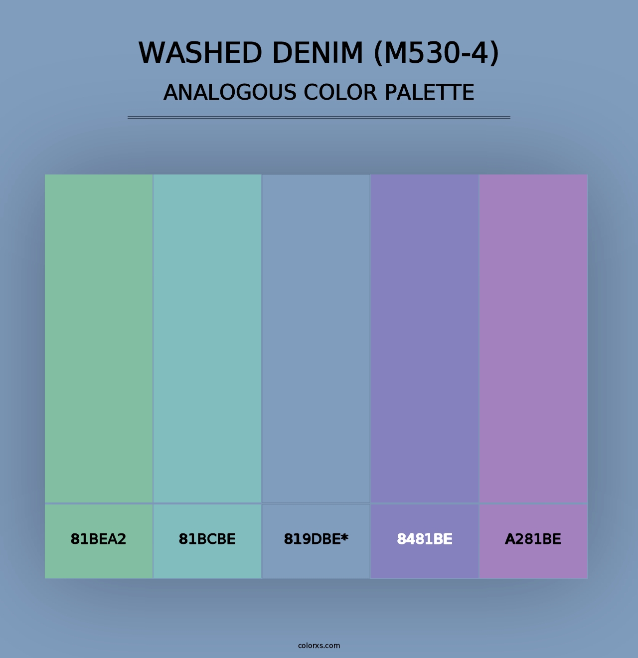 Washed Denim (M530-4) - Analogous Color Palette