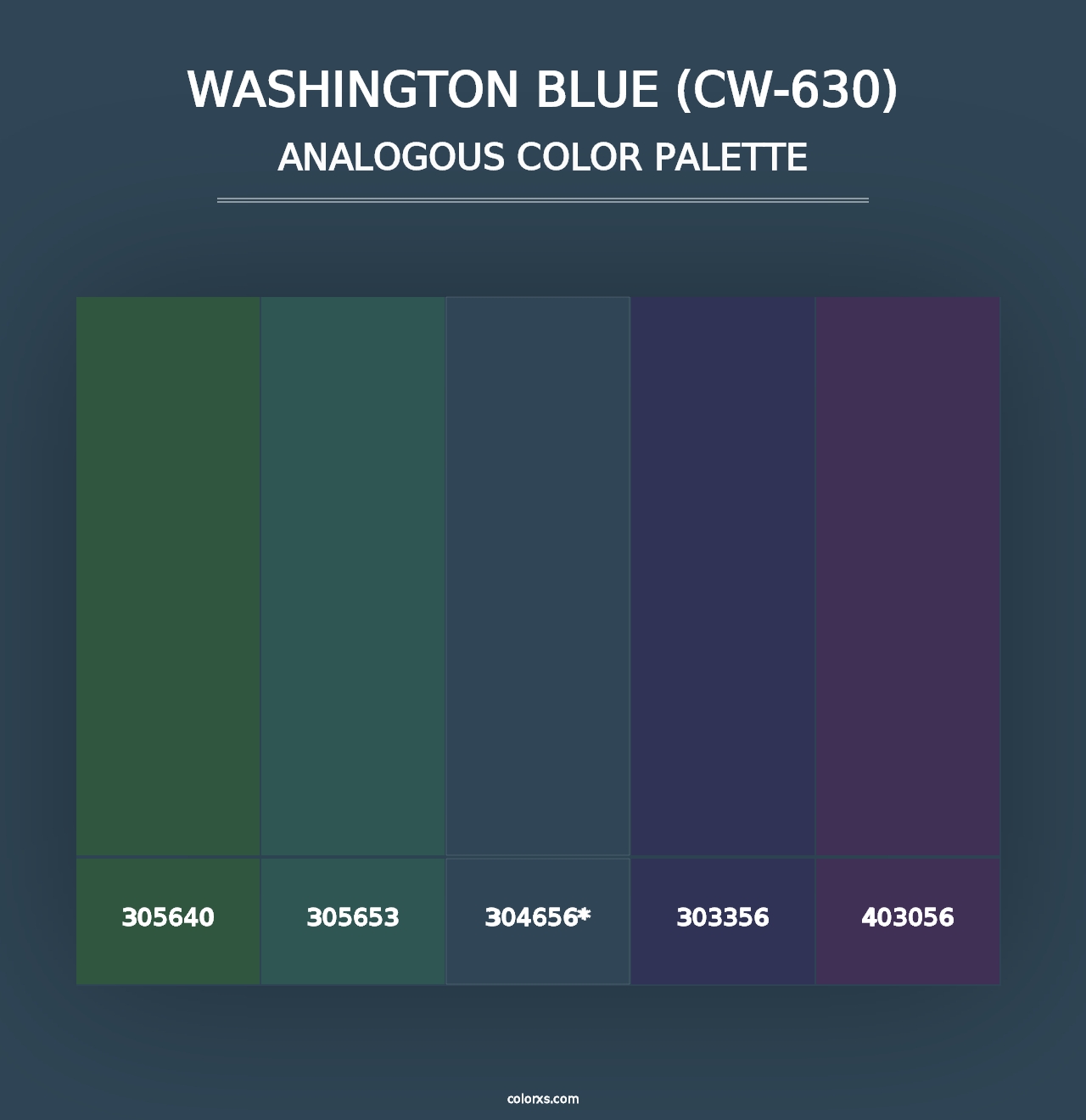 Washington Blue (CW-630) - Analogous Color Palette