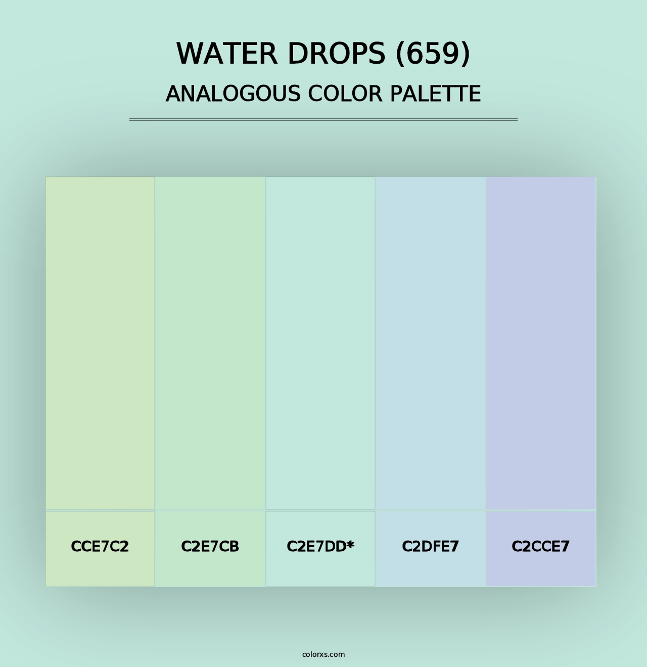 Water Drops (659) - Analogous Color Palette