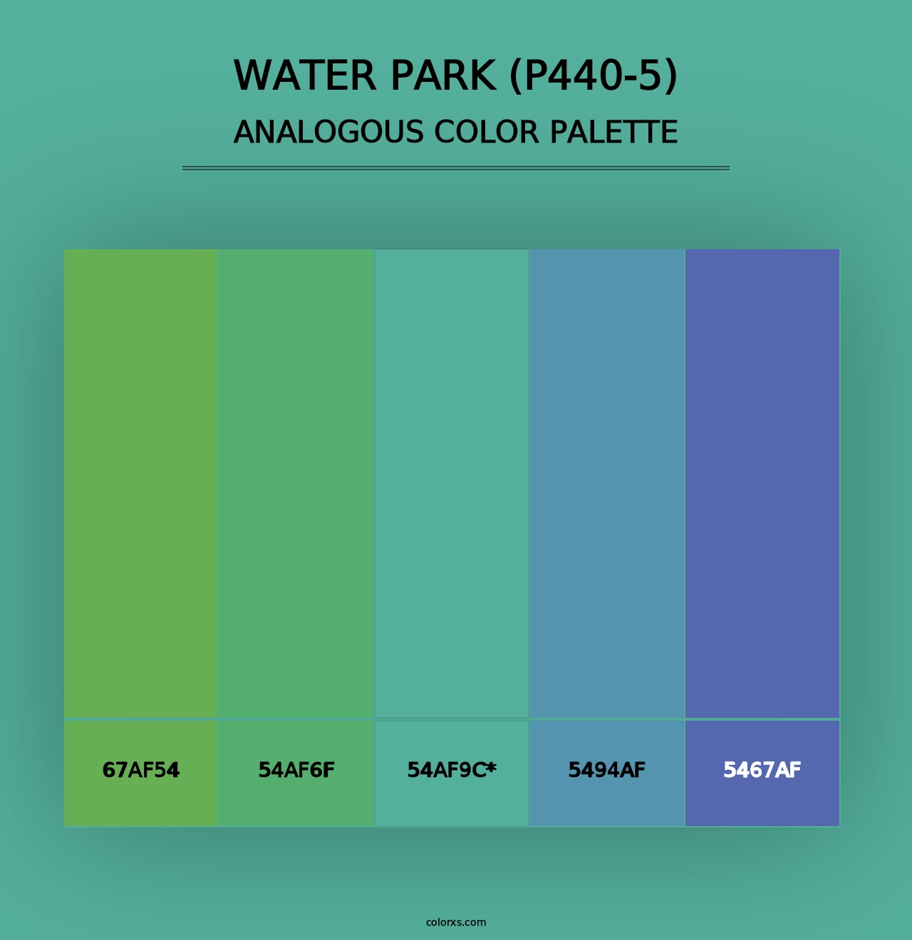 Water Park (P440-5) - Analogous Color Palette