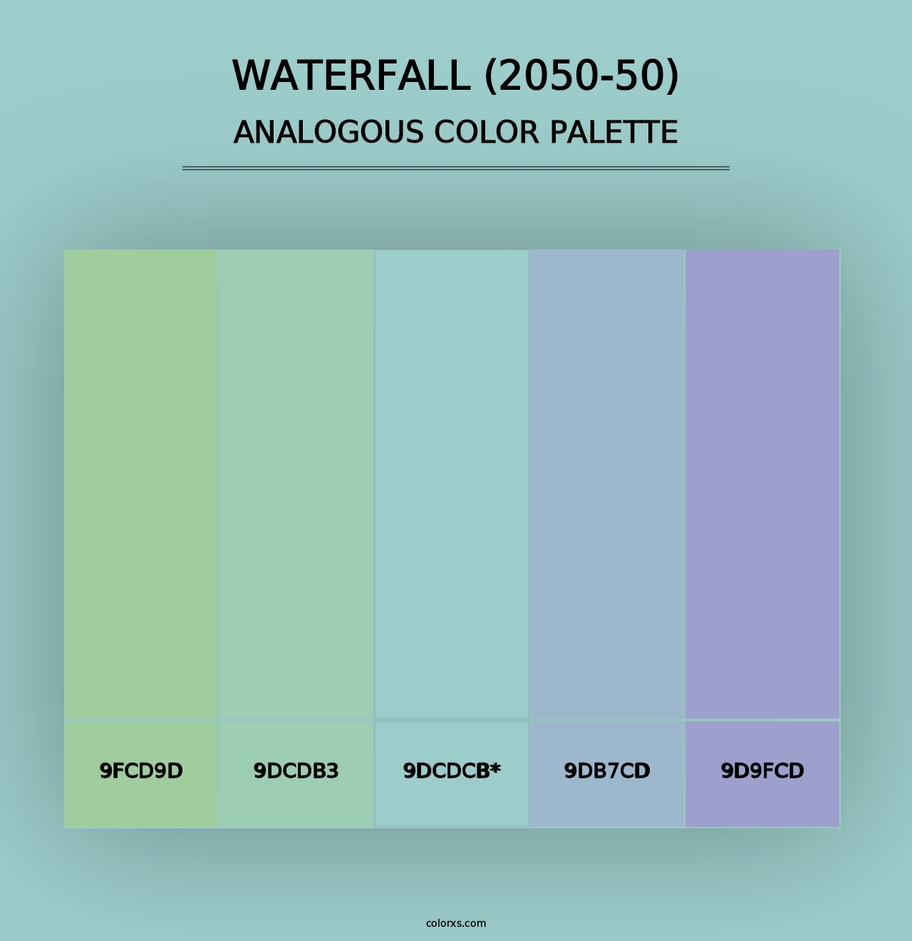 Waterfall (2050-50) - Analogous Color Palette