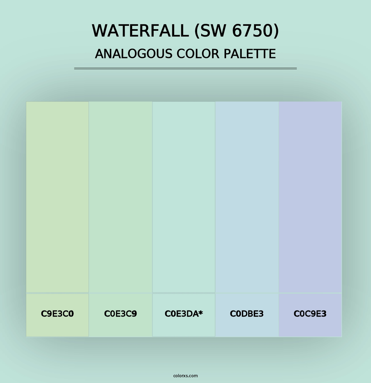 Waterfall (SW 6750) - Analogous Color Palette