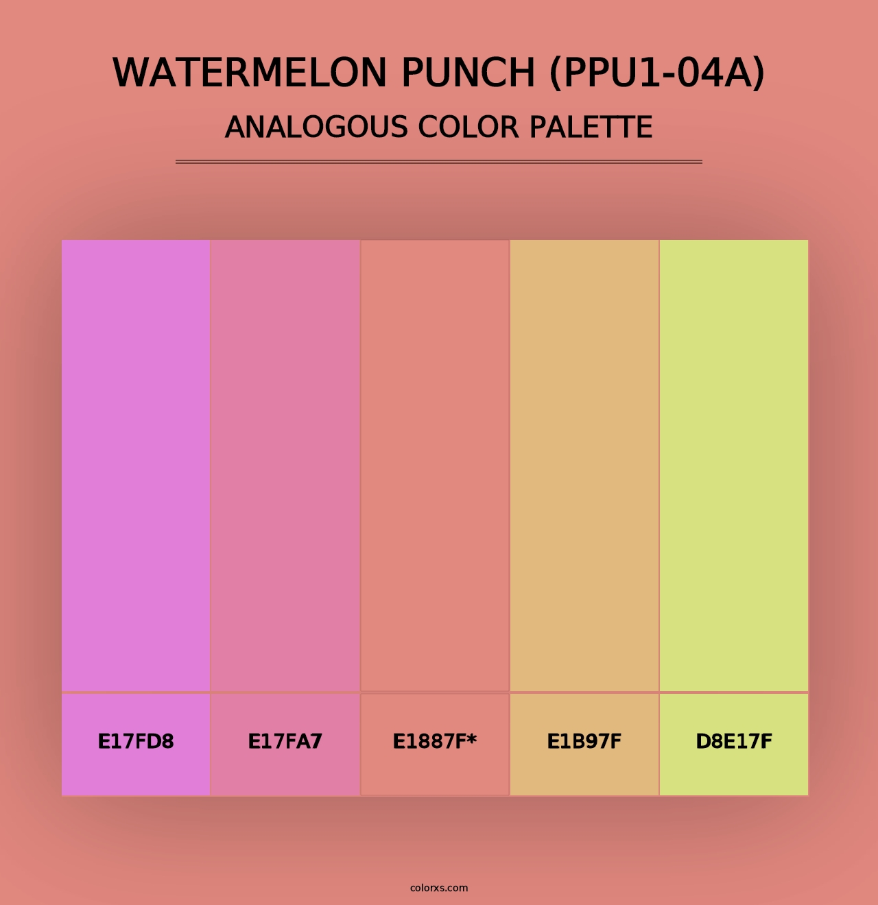 Watermelon Punch (PPU1-04A) - Analogous Color Palette