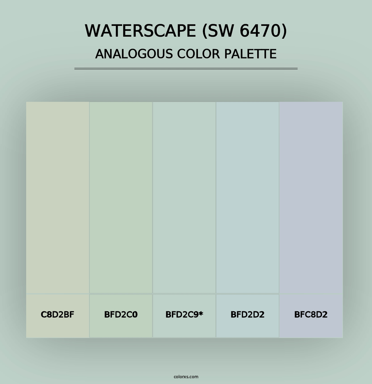 Waterscape (SW 6470) - Analogous Color Palette