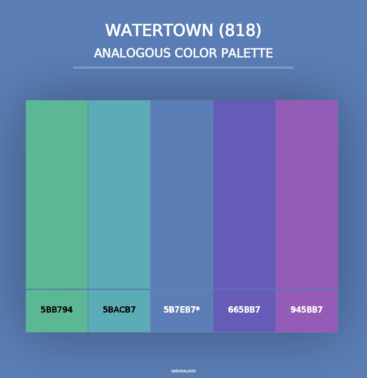 Watertown (818) - Analogous Color Palette