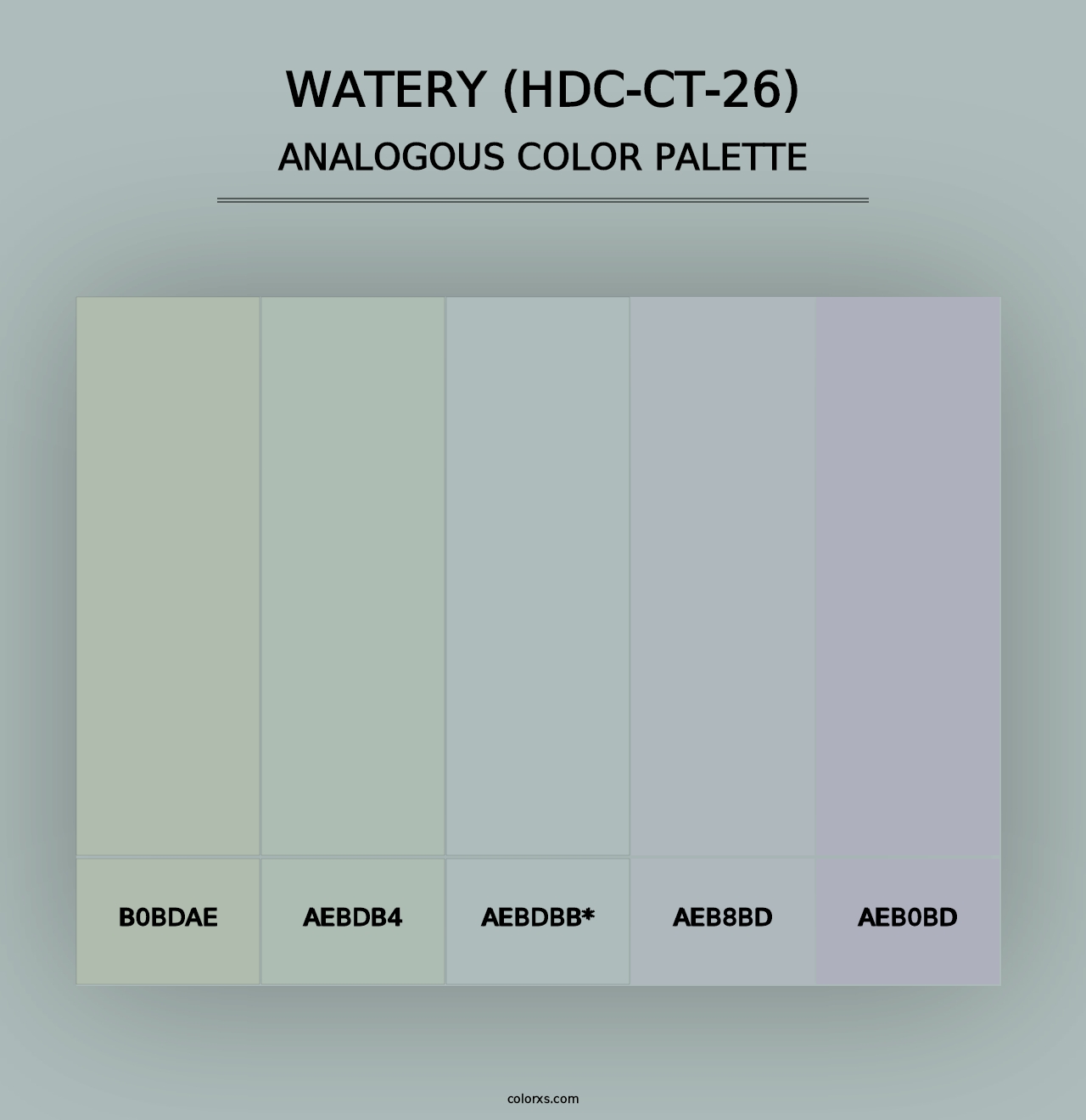 Watery (HDC-CT-26) - Analogous Color Palette