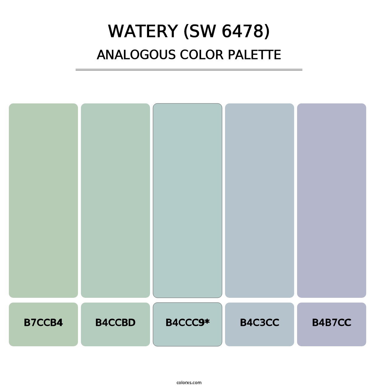 Watery (SW 6478) - Analogous Color Palette