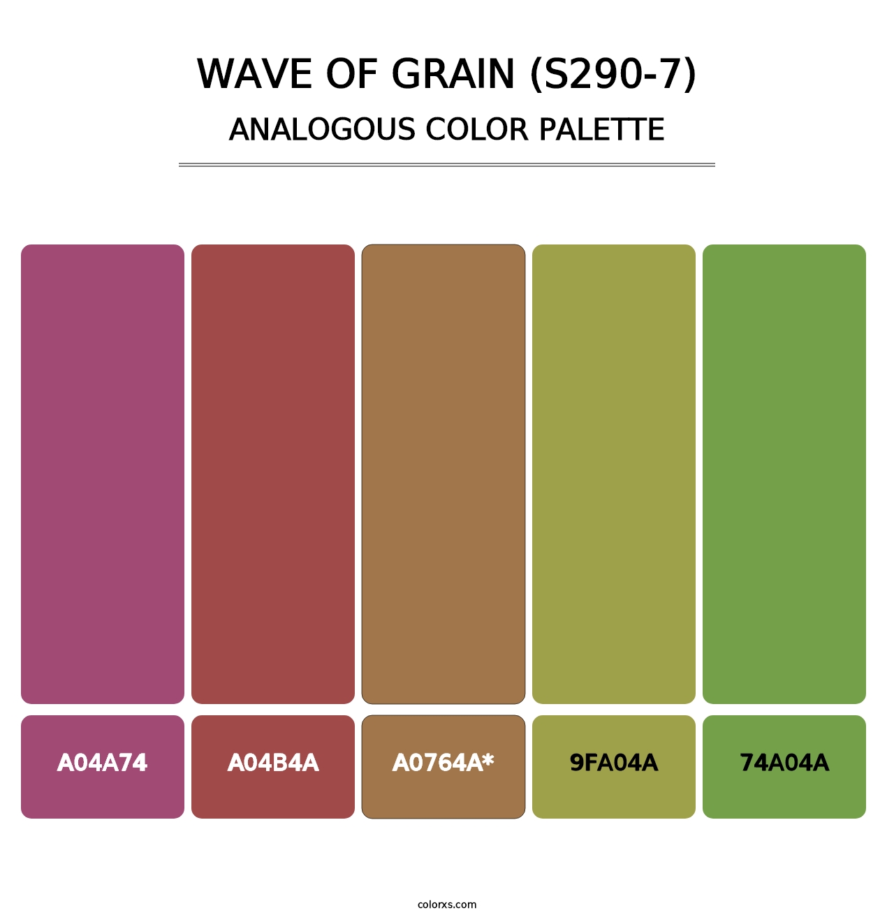 Wave Of Grain (S290-7) - Analogous Color Palette