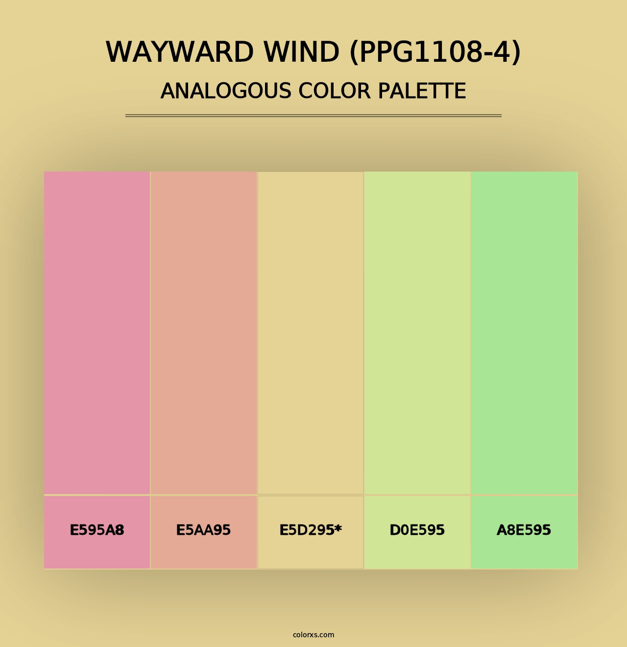 Wayward Wind (PPG1108-4) - Analogous Color Palette