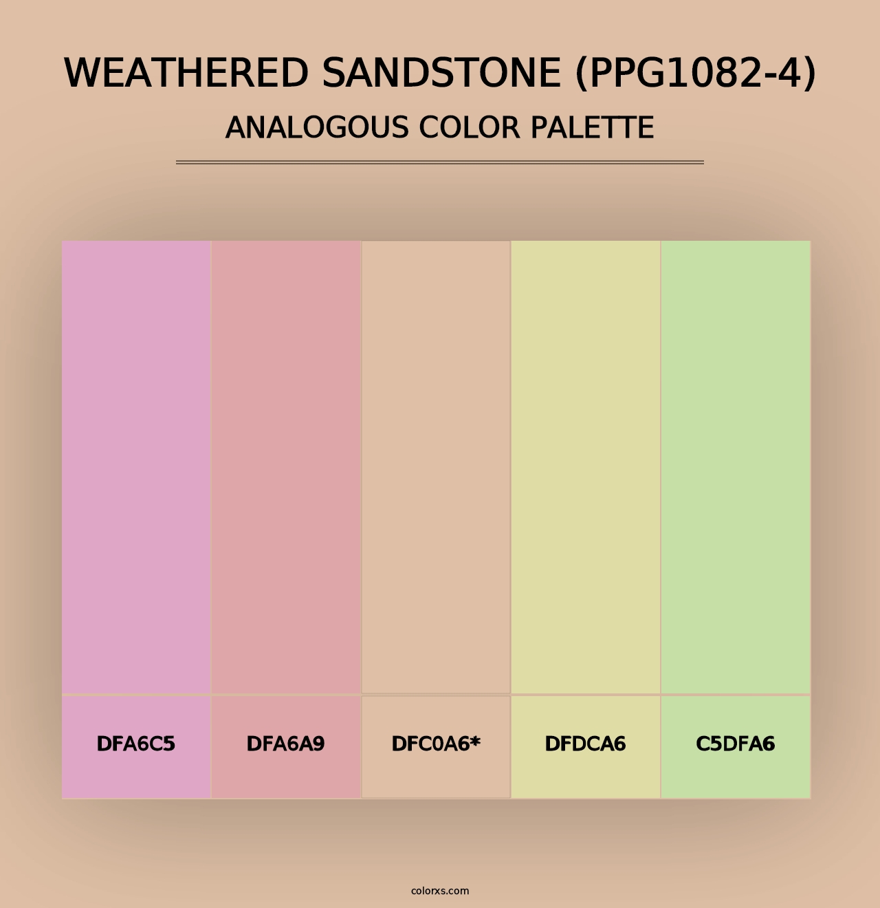 Weathered Sandstone (PPG1082-4) - Analogous Color Palette